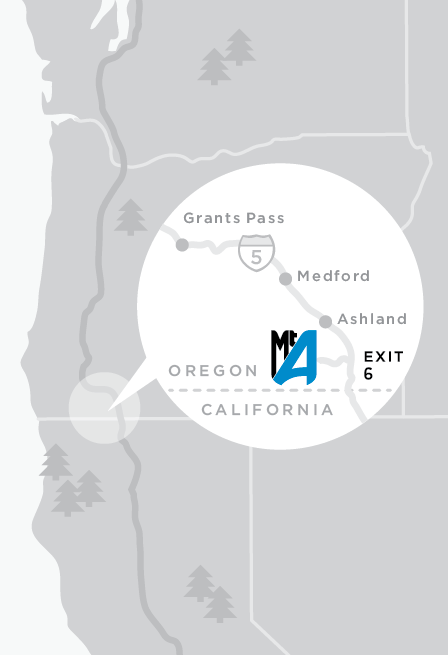 Map to Mt. Ashland Ski Area