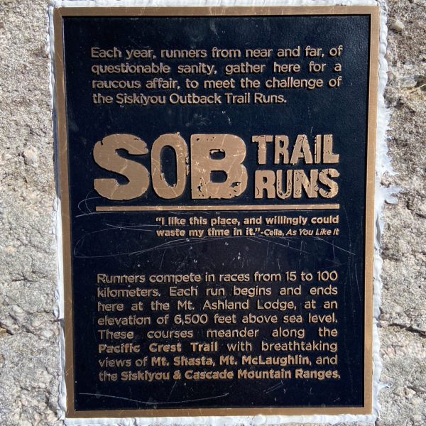 The Siskiyou Out Back plaque at Mt. Ashland