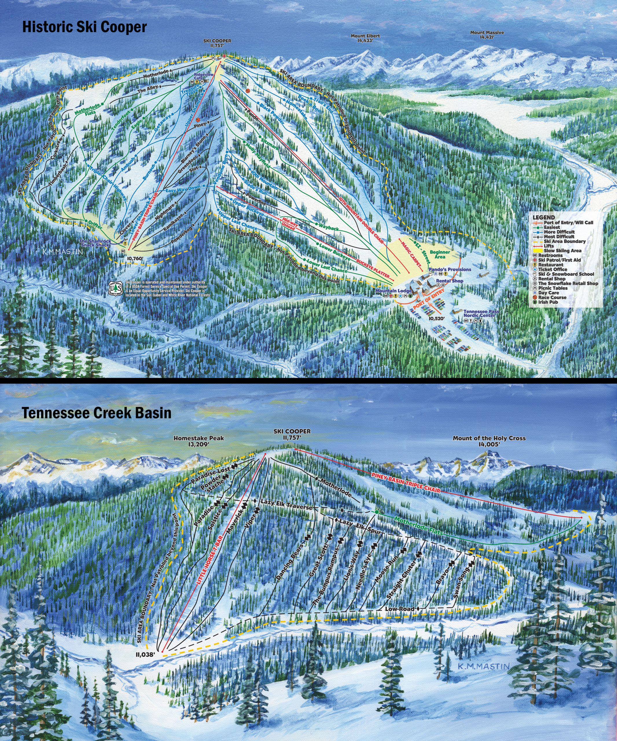 The Ski Cooper Trail Maps