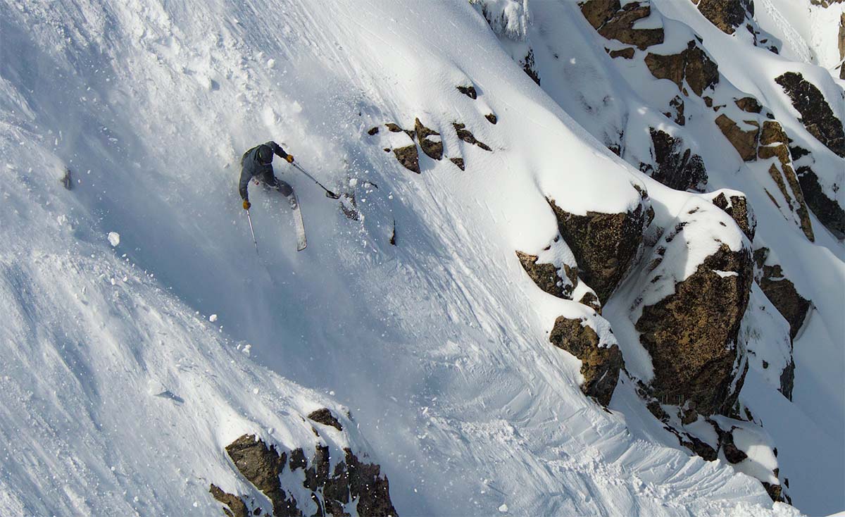 Pete McAfee in 2nd Chute of Mt. Ashland's Bowl